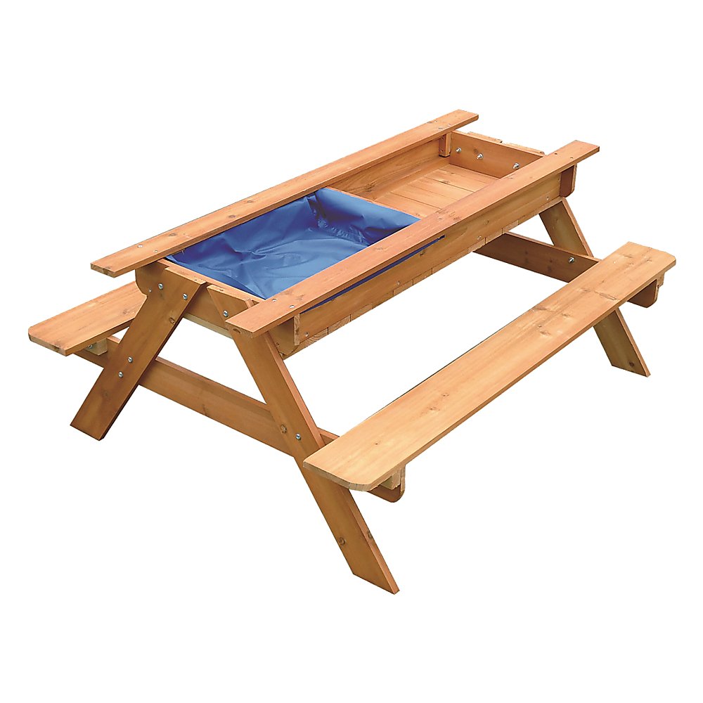 Sand &amp; Water Wooden Picnic Table - Outdoorium