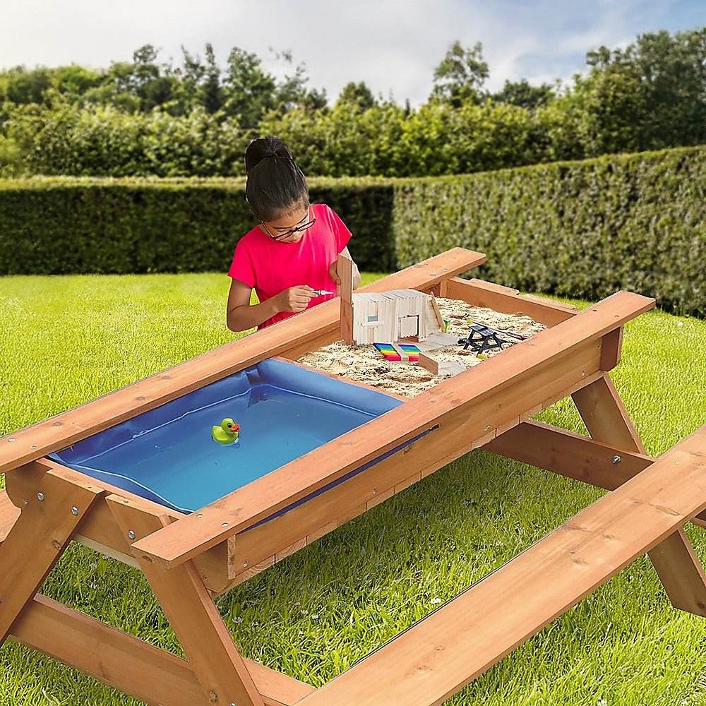 Sand & Water Wooden Picnic Table | Outdoorium
