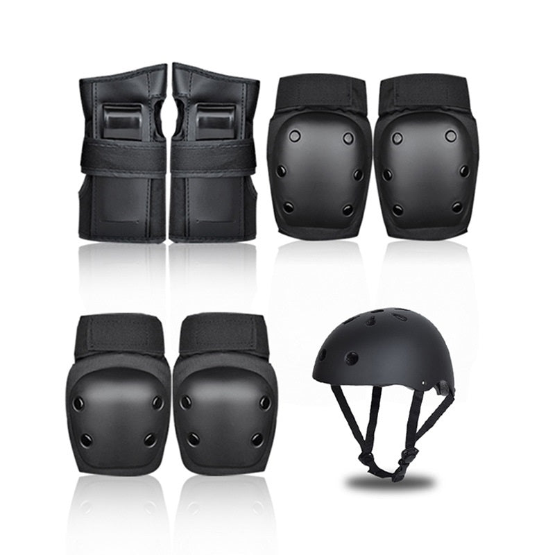 Scooter Protective Gear with Knee Elbow Pads Wrist Guards Helmet for Kids/Teens/Adult Large - Outdoorium