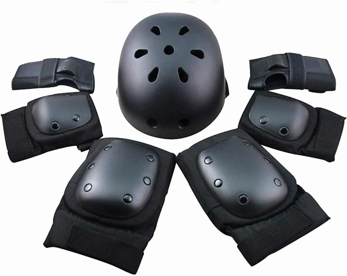 Scooter Protective Gear with Knee Elbow Pads Wrist Guards Helmet for Kids/Teens/Adult Small - Outdoorium