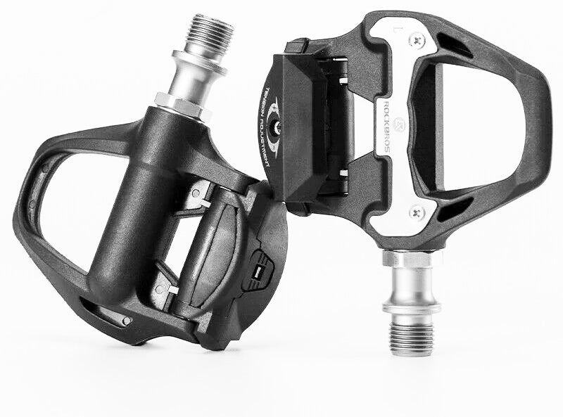 Self Lock Clip In Bike Pedals Shimano SPD - SL Cleat MTB Road 700C Hybrid BMX - Rockbros Nylon Black - Outdoorium