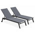 Sirocco (Set of 2) Sunloungers - Black - Outdoorium