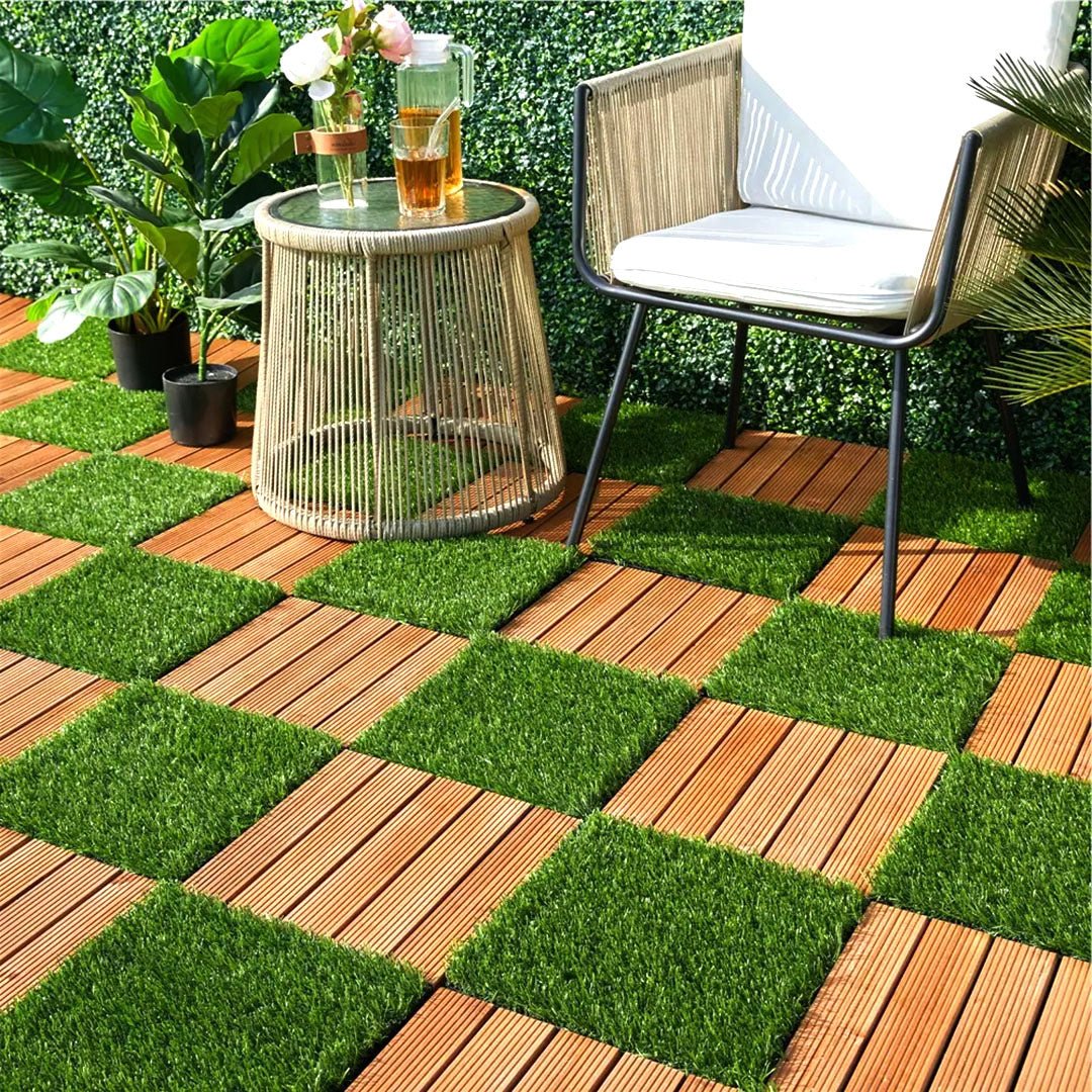 SOGA 11 pcs Coffee DIY Wooden Composite Decking Tiles Garden Outdoor Backyard Flooring Home Decor - Outdoorium