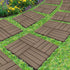 SOGA 11 pcs Dark Chocolate DIY Wooden Composite Decking Tiles Garden Outdoor Backyard Flooring Home Decor - Outdoorium