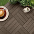 SOGA 11 pcs Dark Chocolate DIY Wooden Composite Decking Tiles Garden Outdoor Backyard Flooring Home Decor - Outdoorium