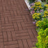 SOGA 11 pcs Dark Chocolate DIY Wooden Composite Decking Tiles Garden Outdoor Backyard Flooring Home Decor - Outdoorium