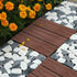 SOGA 11 pcs Dark Chocolate DIY Wooden Composite Decking Tiles Garden Outdoor Backyard Flooring Home Decor - Outdoorium