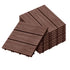 SOGA 11 pcs Dark Chocolate DIY Wooden Composite Decking Tiles Garden Outdoor Backyard Flooring Home Decor - Outdoorium