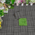 SOGA 11 pcs Dark Grey DIY Wooden Composite Decking Tiles Garden Outdoor Backyard Flooring Home Decor - Outdoorium