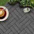 SOGA 11 pcs Dark Grey DIY Wooden Composite Decking Tiles Garden Outdoor Backyard Flooring Home Decor - Outdoorium