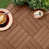 SOGA 11 pcs Red Brown DIY Wooden Composite Decking Tiles Garden Outdoor Backyard Flooring Home Decor - Outdoorium