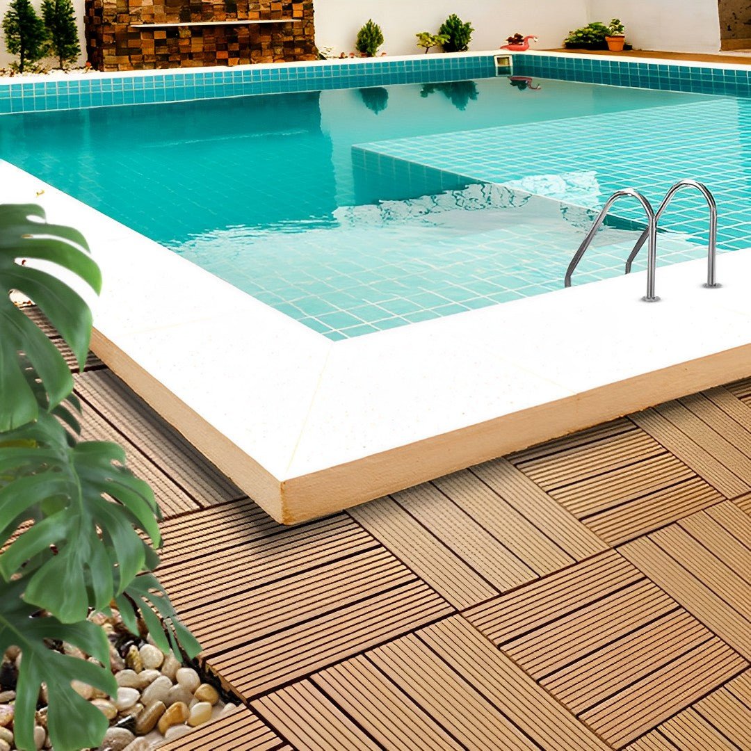 SOGA 2X 11 pcs Coffee DIY Wooden Composite Decking Tiles Garden Outdoor Backyard Flooring Home Decor - Outdoorium