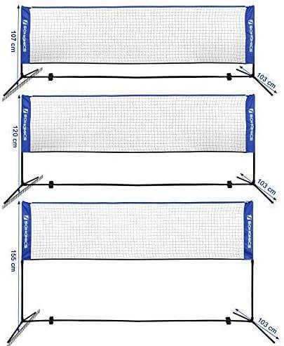 SONGMICS 3m Portable Tennis Badminton Net Blue - Outdoorium