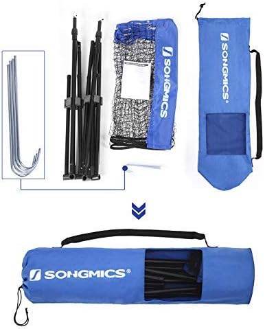 SONGMICS 3m Portable Tennis Badminton Net Blue - Outdoorium