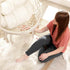SONGMICS Hammock Hanging Chair with Cushion Cloud White - Outdoorium