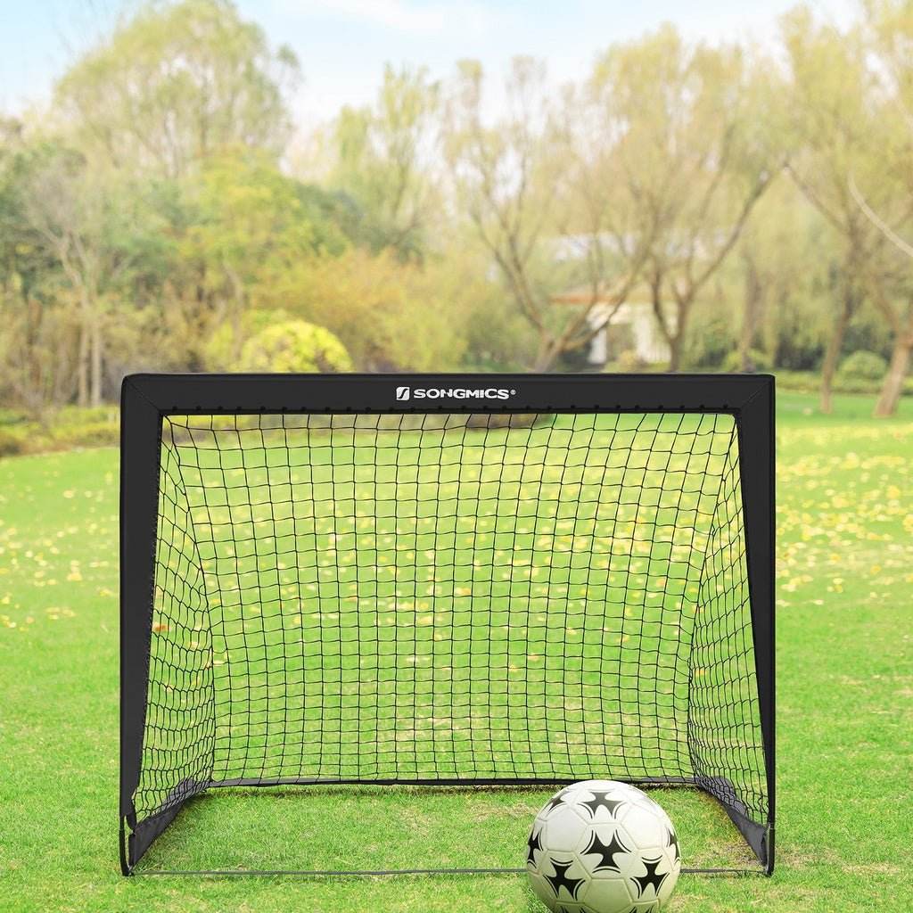 SONGMICS Set of 2 Portable Soccer Net 120cm Black - Outdoorium
