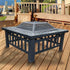 Square Metal Fire Pit Outdoor Heater - 45.7cm | Outdoorium