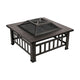Square Metal Fire Pit Outdoor Heater - 45.7cm | Fire Pits