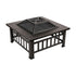 Square Metal Fire Pit Outdoor Heater - 45.7cm | Fire Pits