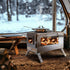 Stainless Steel Wood Burner Stove for Camping w/ Chimney & Bag | Outdoorium