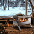 Stainless Steel Wood Burning Stove 1 Burner Camping BBQ with Chimney | Outdoorium