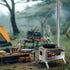 Stainless Steel Wood Burning Stove 1 Burner Camping BBQ with Chimney | Outdoorium