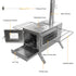 Stainless Steel Wood Burning Stove 1 Burner Camping BBQ with Chimney | Outdoorium