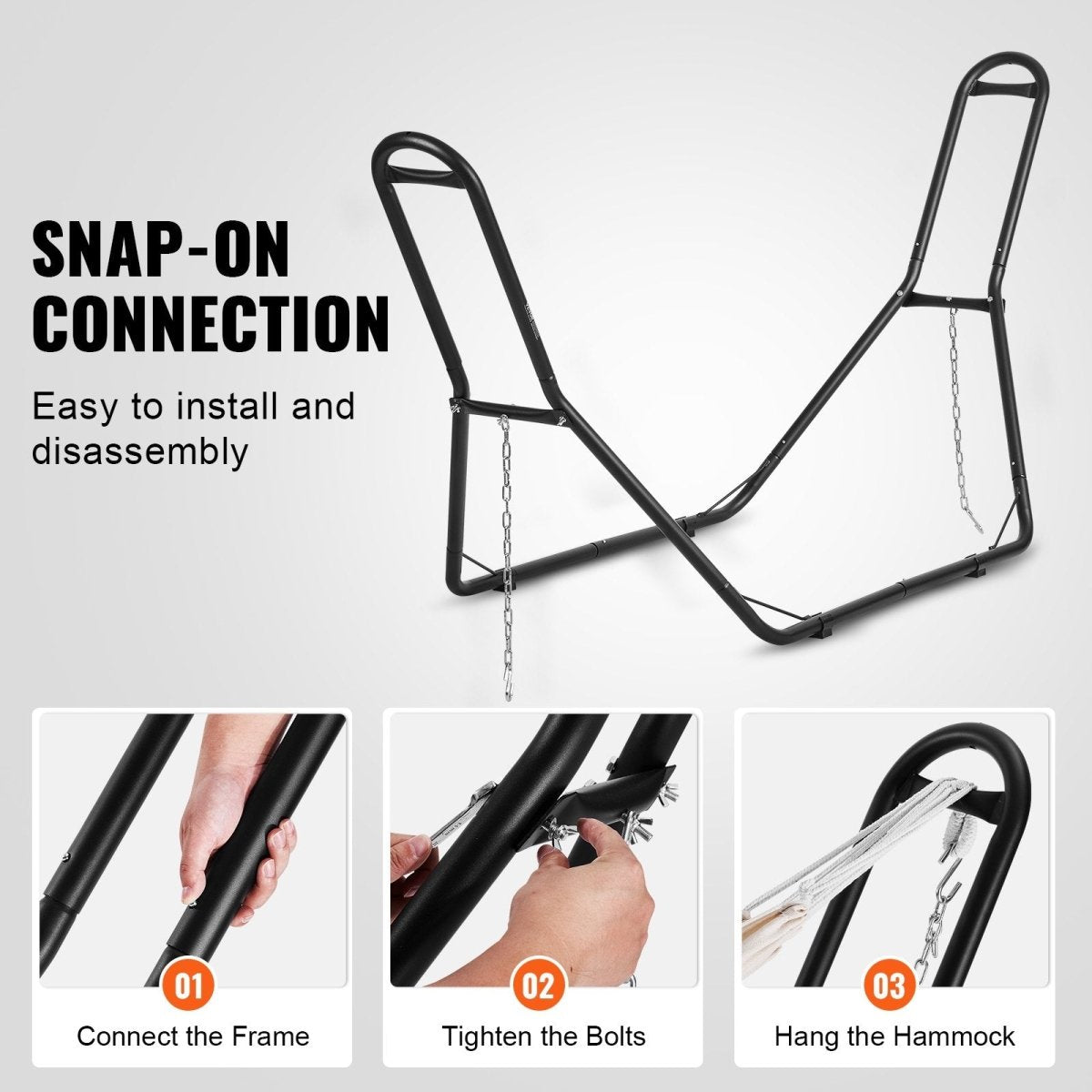 Steel Hammock Stand 450lbs Capacity Hammock Frame Fits 6.9 - 12.8ft Hammocks | Outdoorium