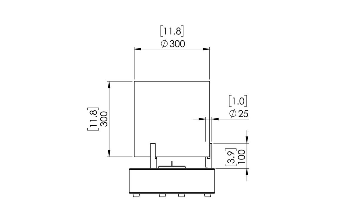 T - Lite 3 Designer Fireplace - Outdoorium