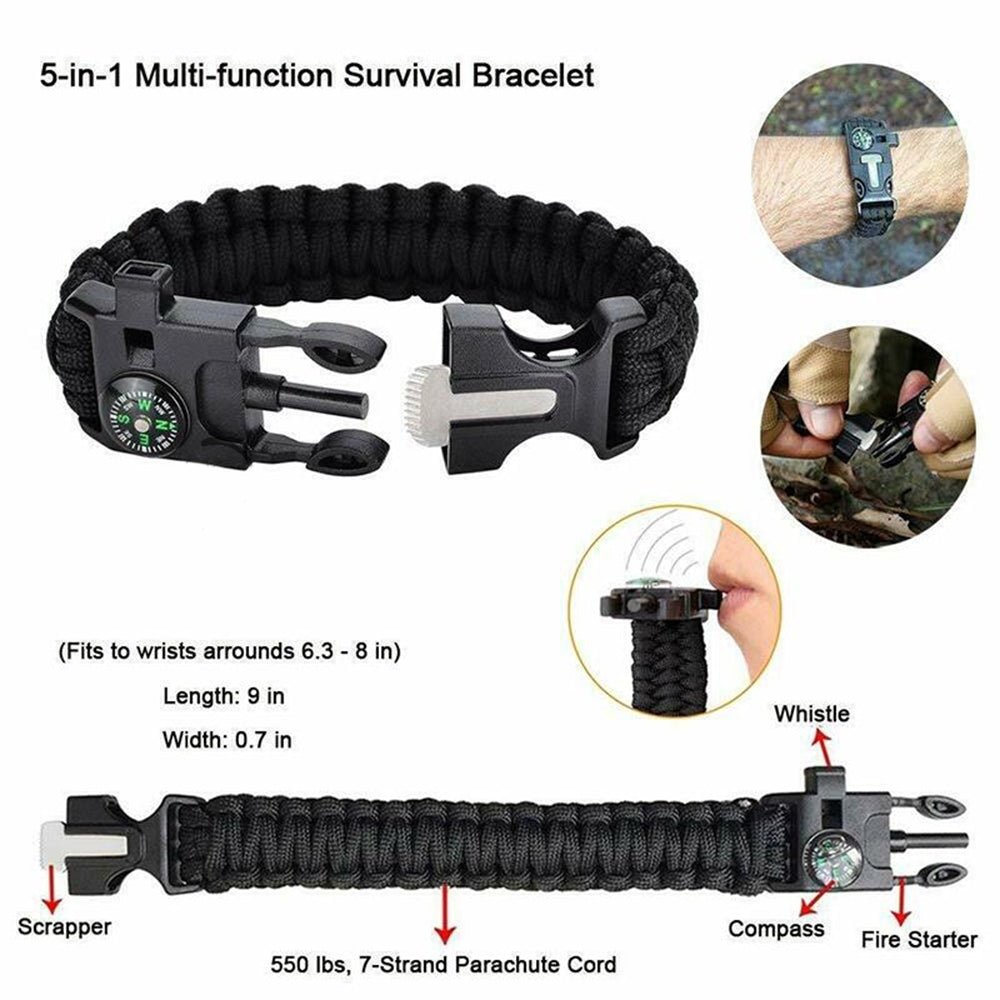 Tactical Emergency Survival Kit Outdoor Sports Hiking Camping SOS Tool Equipment - Outdoorium