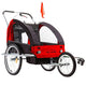 Tag - Along Kids Bike Trailer Child Bicycle Pram Stroller Children Wheel Jogger Red | Outdoorium