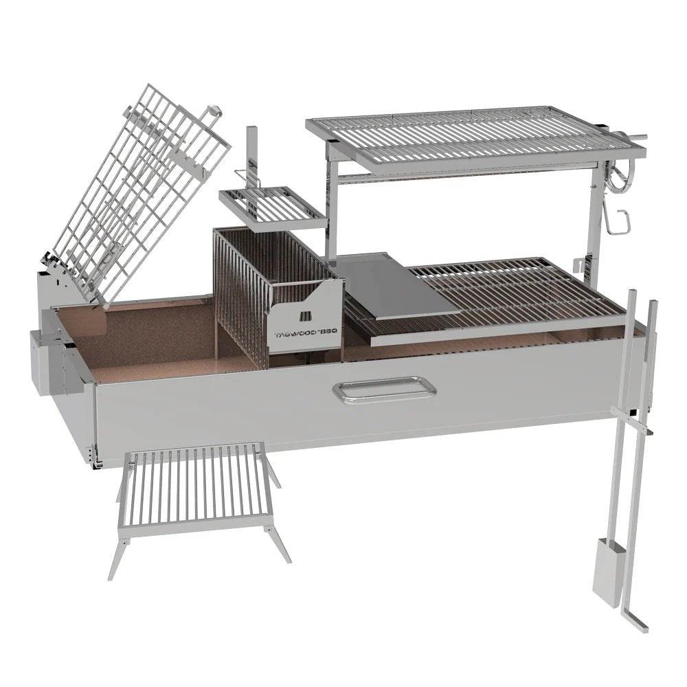 TAGWOOD BBQ Argentine Santa Maria Charcoal & Woodfired Gaucho Grill | BBQ28SS - Outdoorium