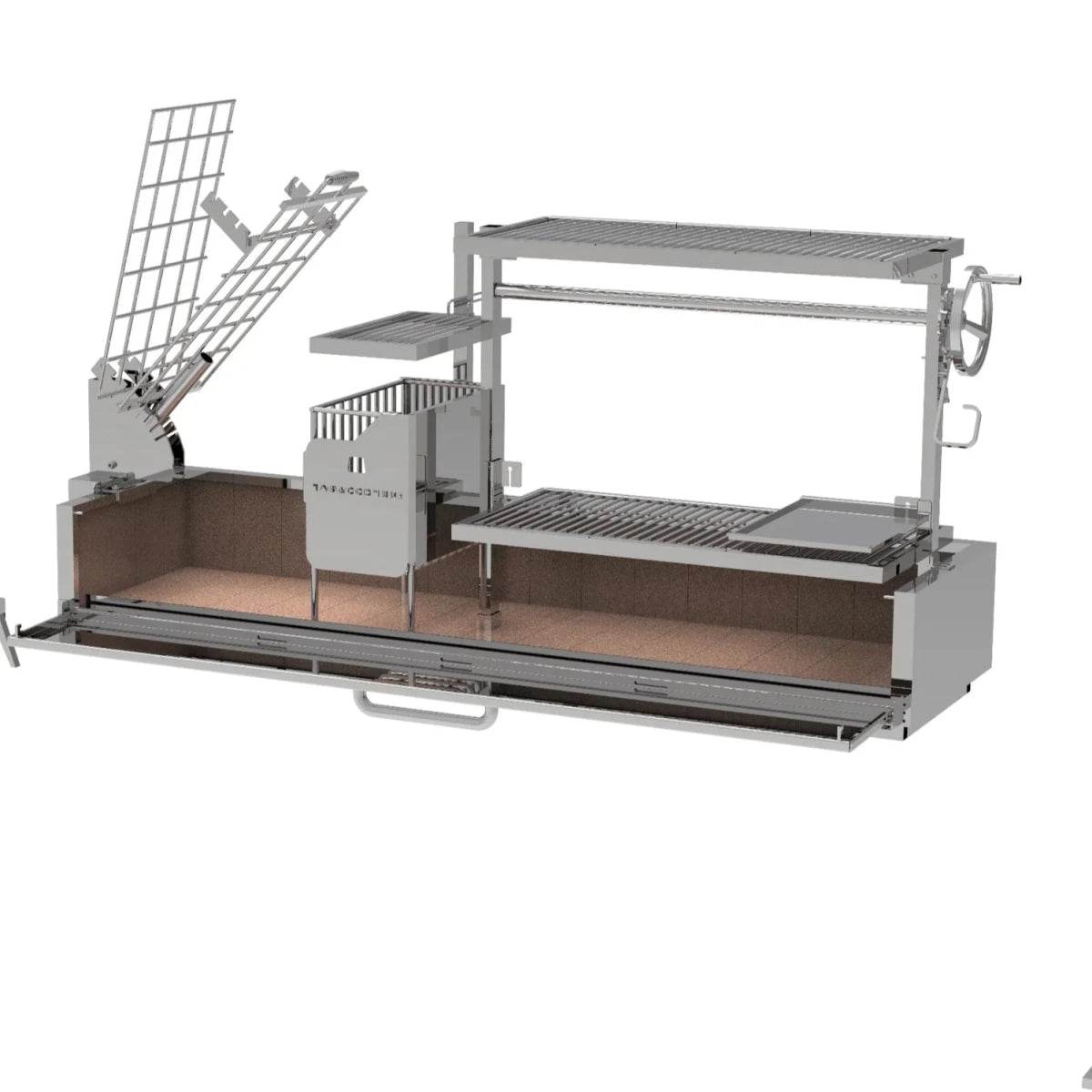 Tagwood BBQ Argentine Santa Maria Wood Fire & Charcoal Gaucho Grill | BBQ08SS - Outdoorium