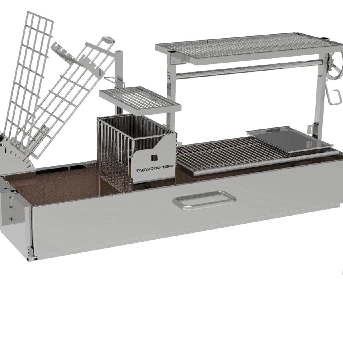 Tagwood BBQ Argentine Santa Maria Wood Fire & Charcoal Gaucho Grill | BBQ08SS - Outdoorium