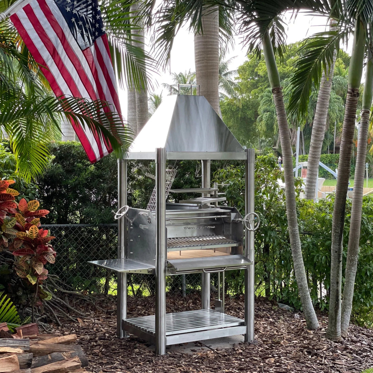 Tagwood BBQ Argentine Wood Fire & Charcoal Grill all Stainless Steel | BBQ02SS | Outdoorium