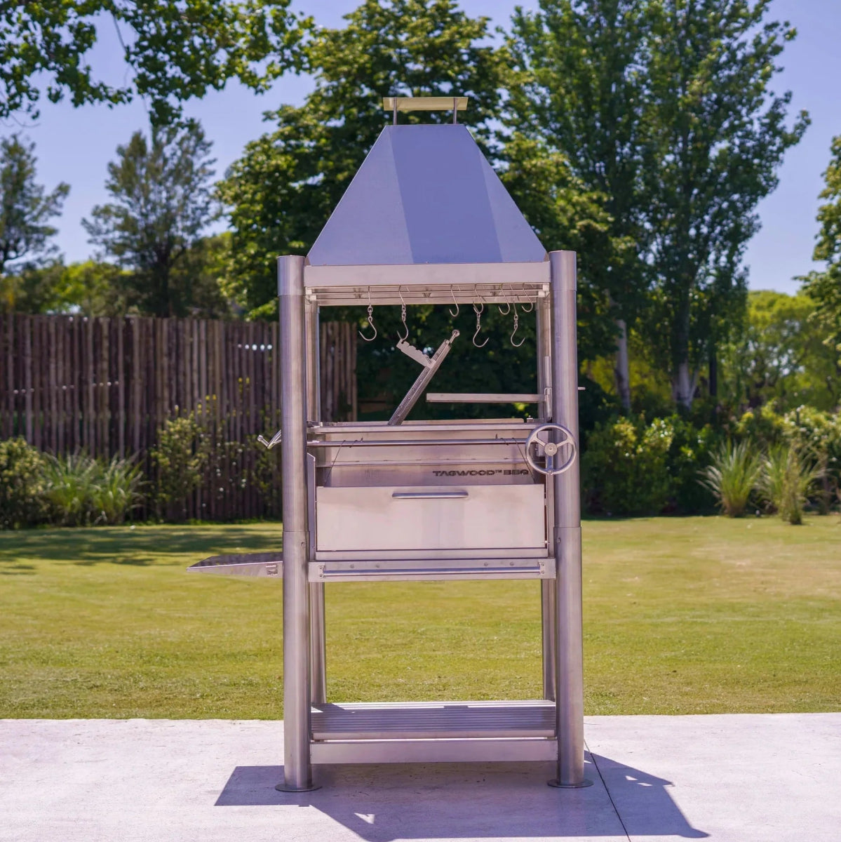 Tagwood BBQ Argentine Wood Fire & Charcoal Grill all Stainless Steel | BBQ02SS | Outdoorium