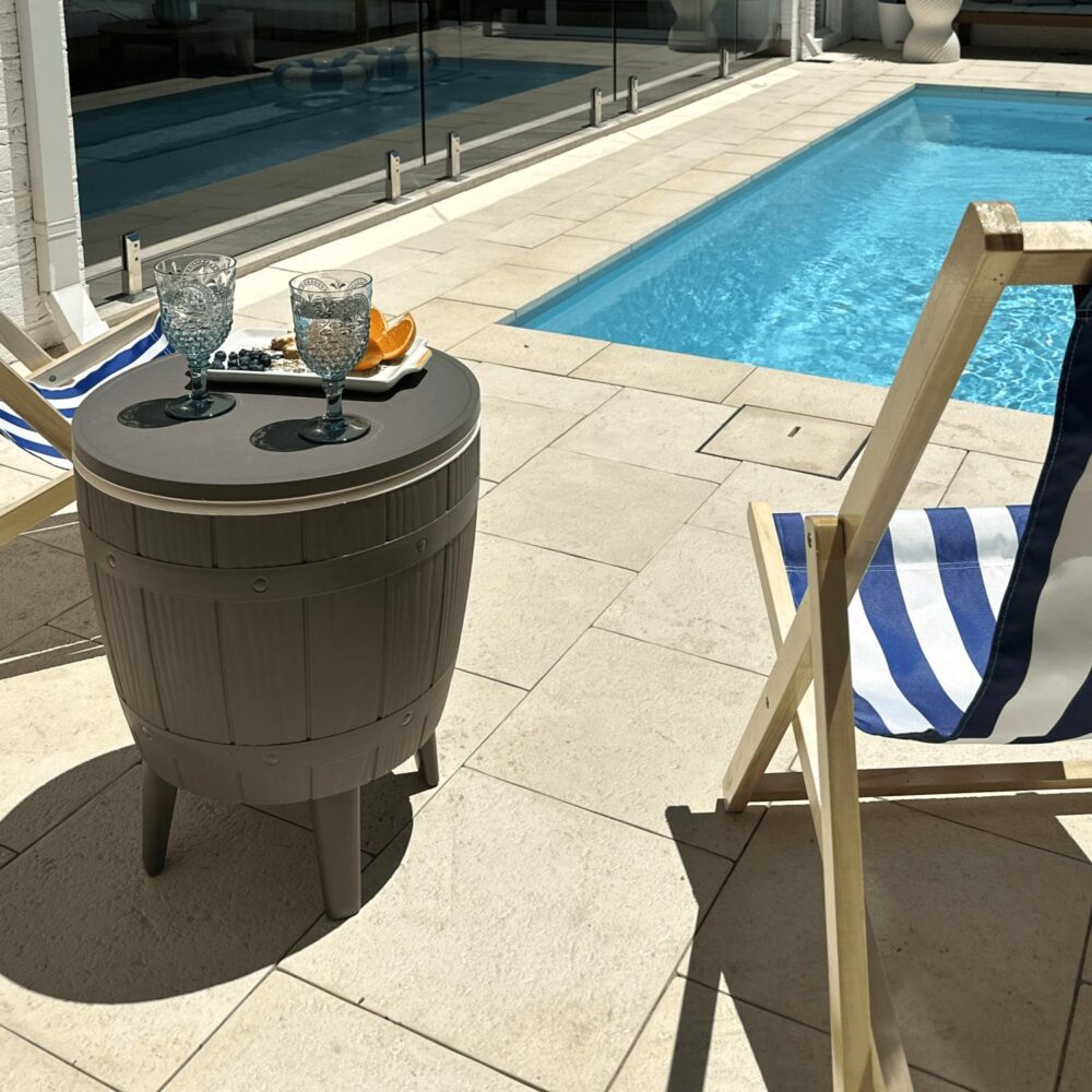 Taupe Cooler Table | Outdoorium