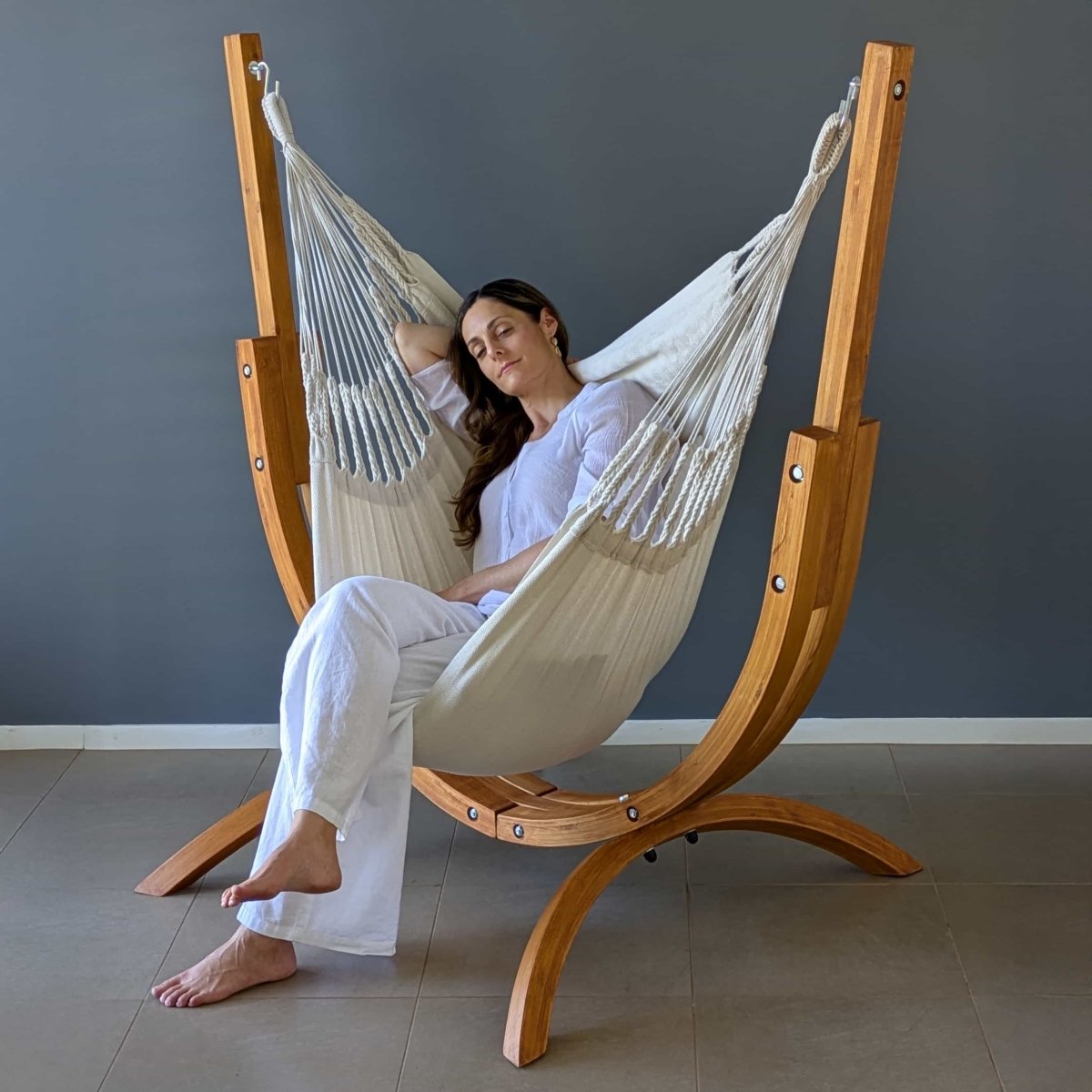 Pacific Hammocks Coastal Lounger with luxury natural hanging chair - view 10