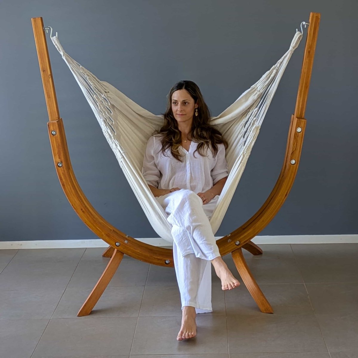 Pacific Hammocks Coastal Lounger with luxury natural hanging chair - view 9