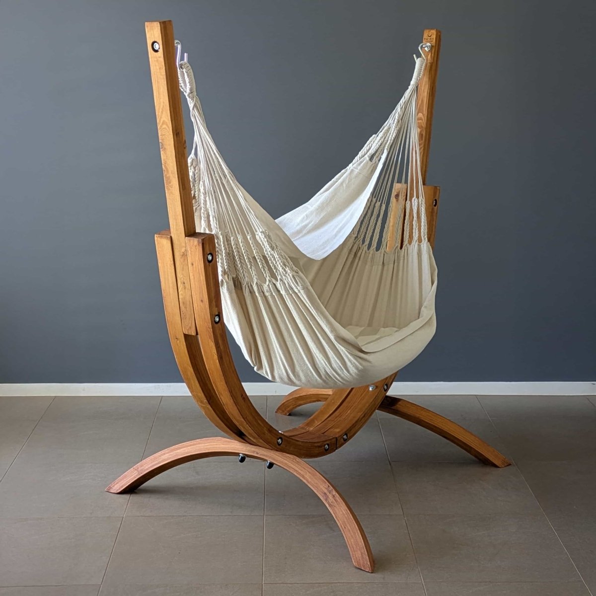 Pacific Hammocks Coastal Lounger with luxury natural hanging chair - view 4