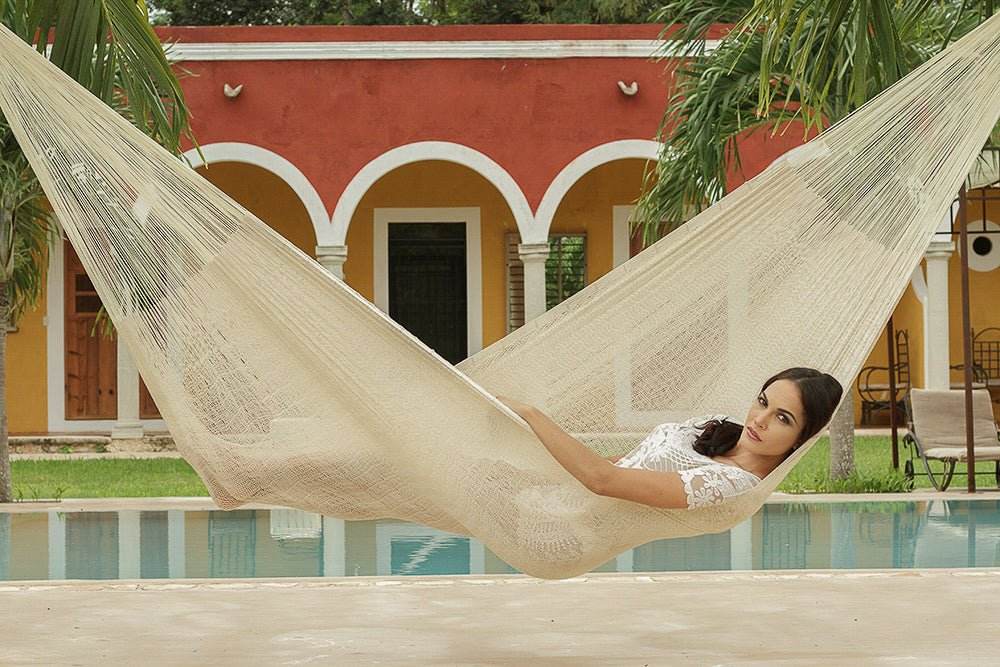 The out and about Mayan Legacy hammock Doble Size in Cream colour - Outdoorium
