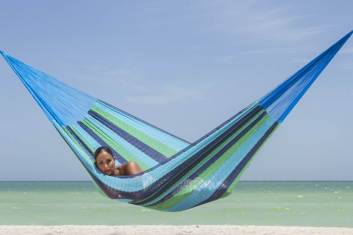 The out and about Mayan Legacy hammock Doble Size in Oceanica colour - Outdoorium