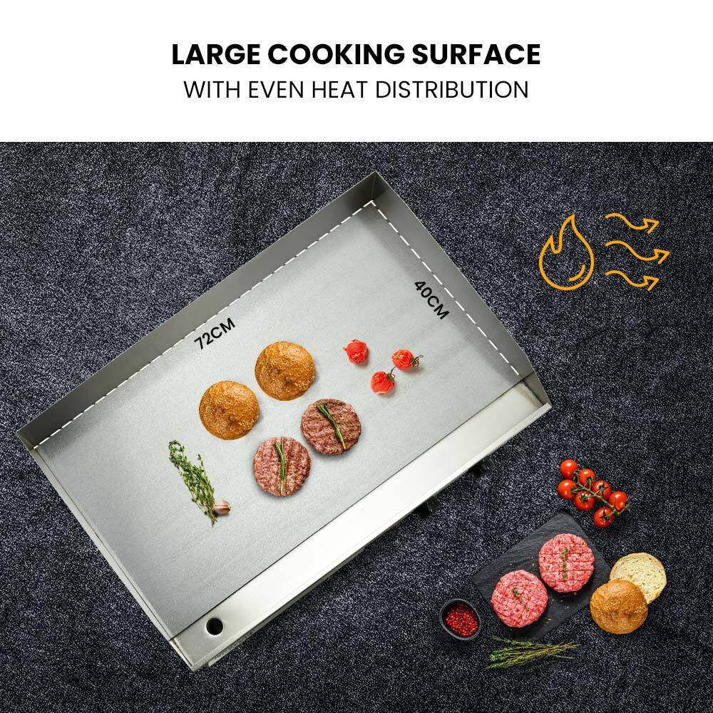 THERMOMATE 4400W Electric Griddle Commercial Grill Griller Pan Hot Plate Countertop Extra Large | Outdoorium
