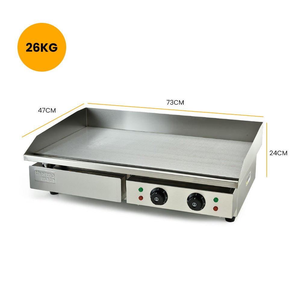 THERMOMATE 4400W Electric Griddle Commercial Grill Griller Pan Hot Plate Countertop Extra Large - Outdoorium