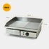 THERMOMATE Electric Griddle Commercial Stainless Steel 2200W BBQ Grill Pan Hot Plate Large - Outdoorium