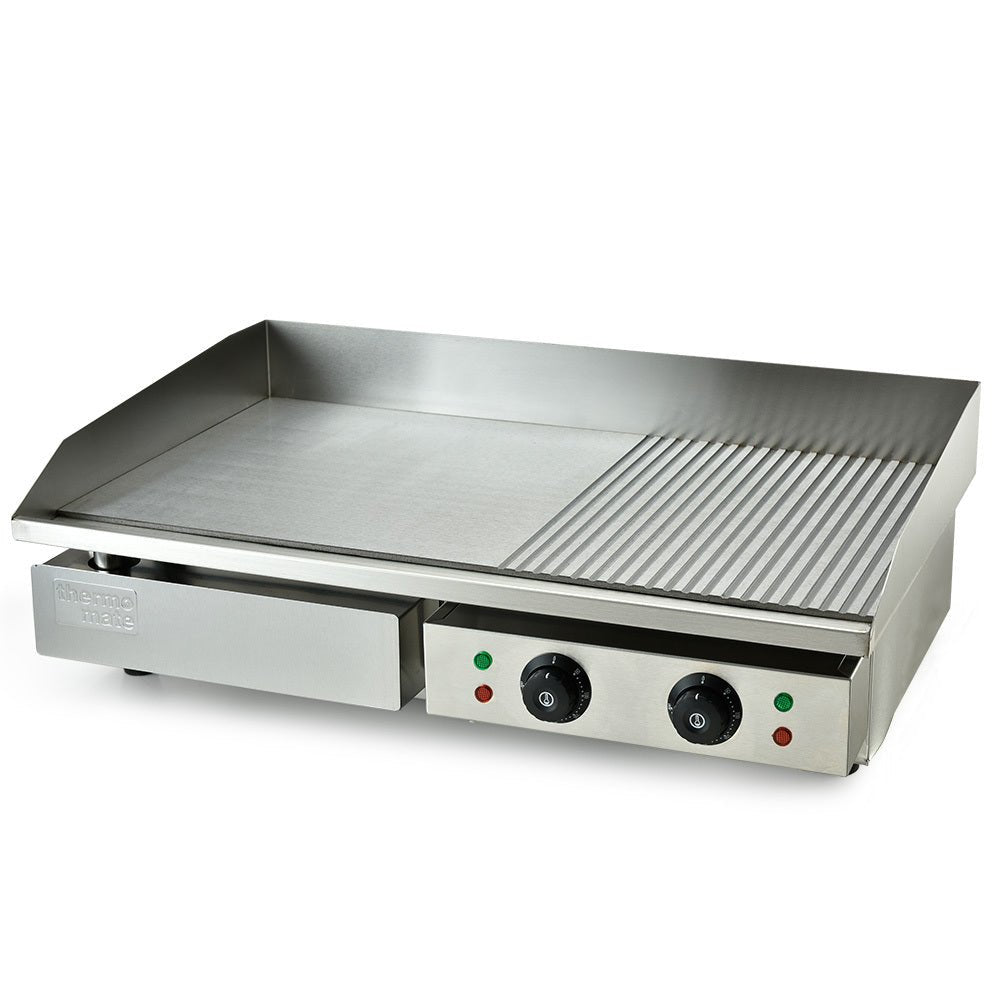 THERMOMATE Electric Griddle Commercial Stainless Steel 4400W BBQ Grill Hot Plate Extra Large - Outdoorium