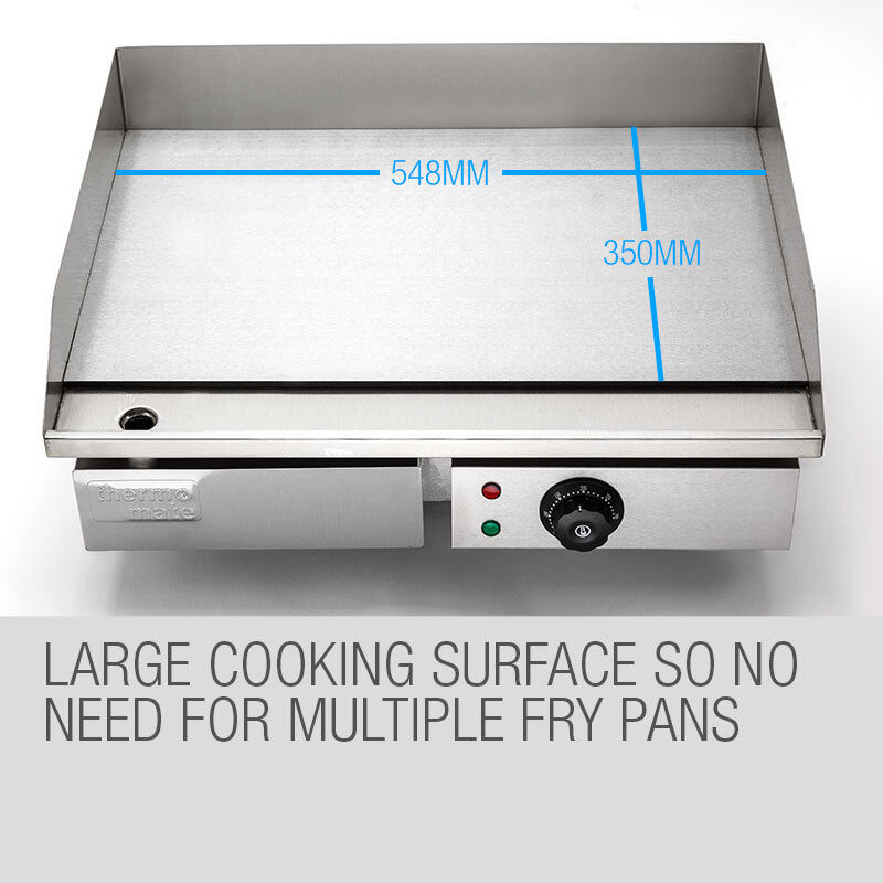 THERMOMATE Electric Griddle Grill BBQ Hot Plate Commercial Stainless Steel - Outdoorium