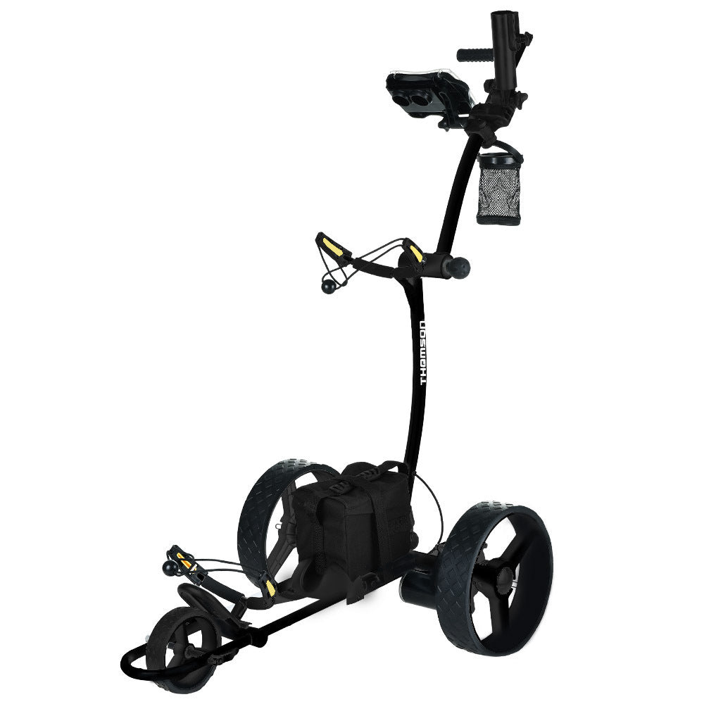 THOMSON Electric Golf Buggy Motorised Battery Powered Operated Trolley Trundler - Outdoorium