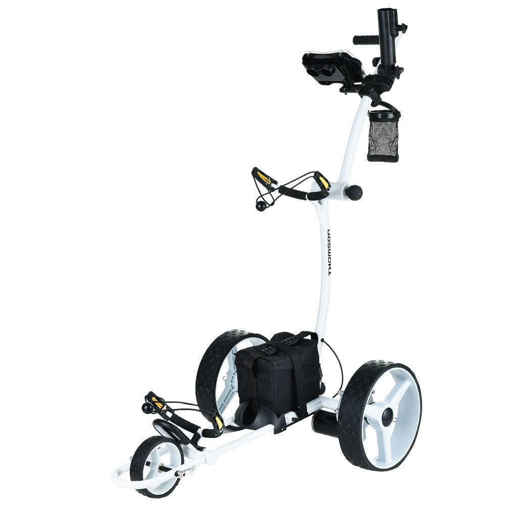 THOMSON Electric Golf Buggy Push Trolley Cart Foldable 18 - 36 Holes Twin Motor 3 Distance - Outdoorium