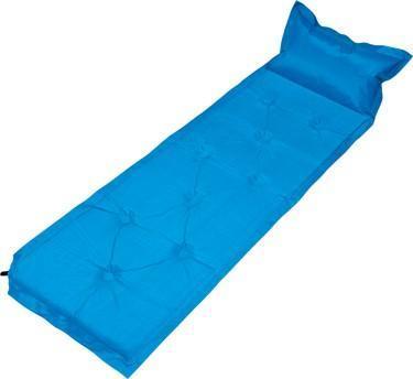 Trailblazer 9 - Points Self - Inflatable Polyester Air Mattress With Pillow - BLUE - Outdoorium